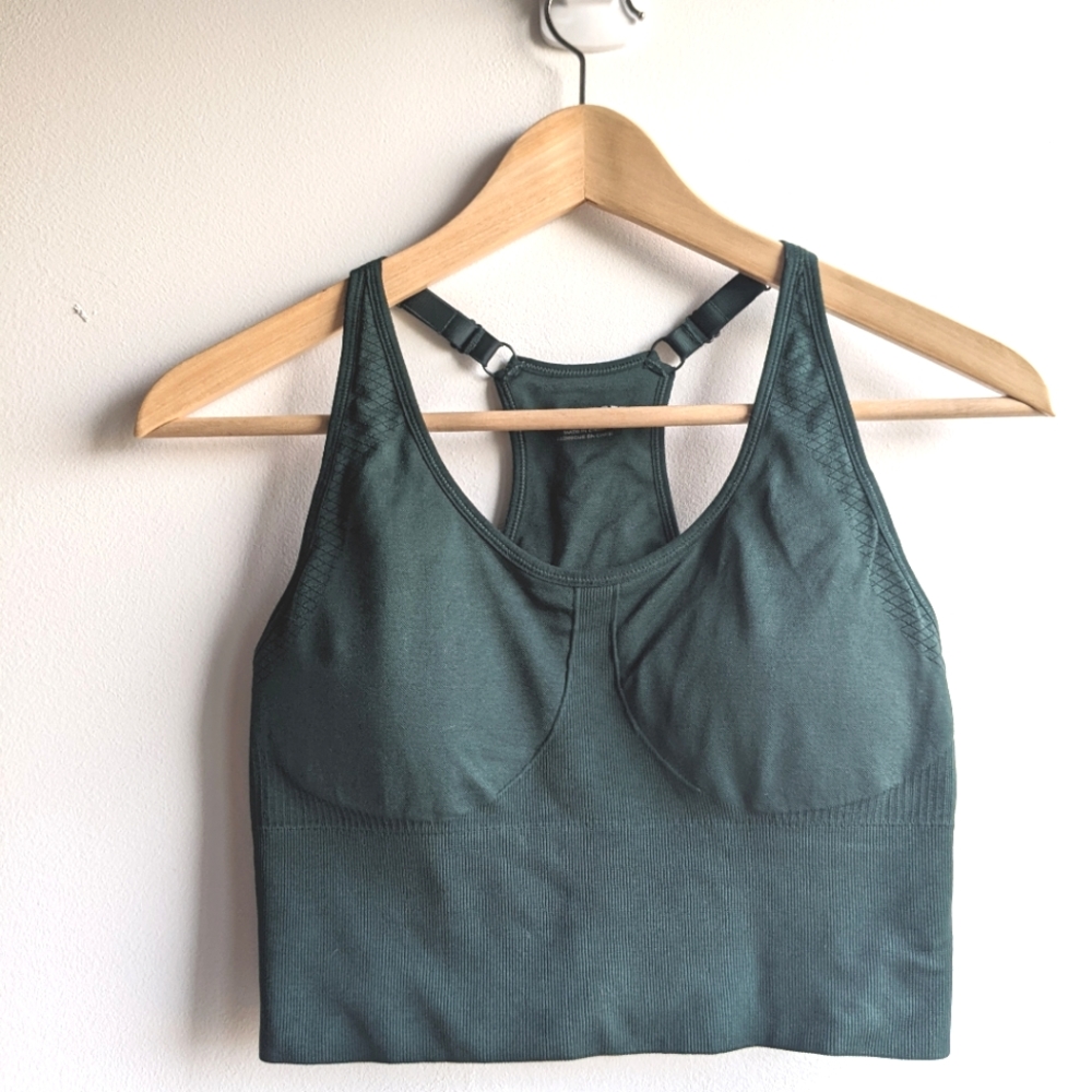 Tory Sport Dark Green Sports Bra Medium
